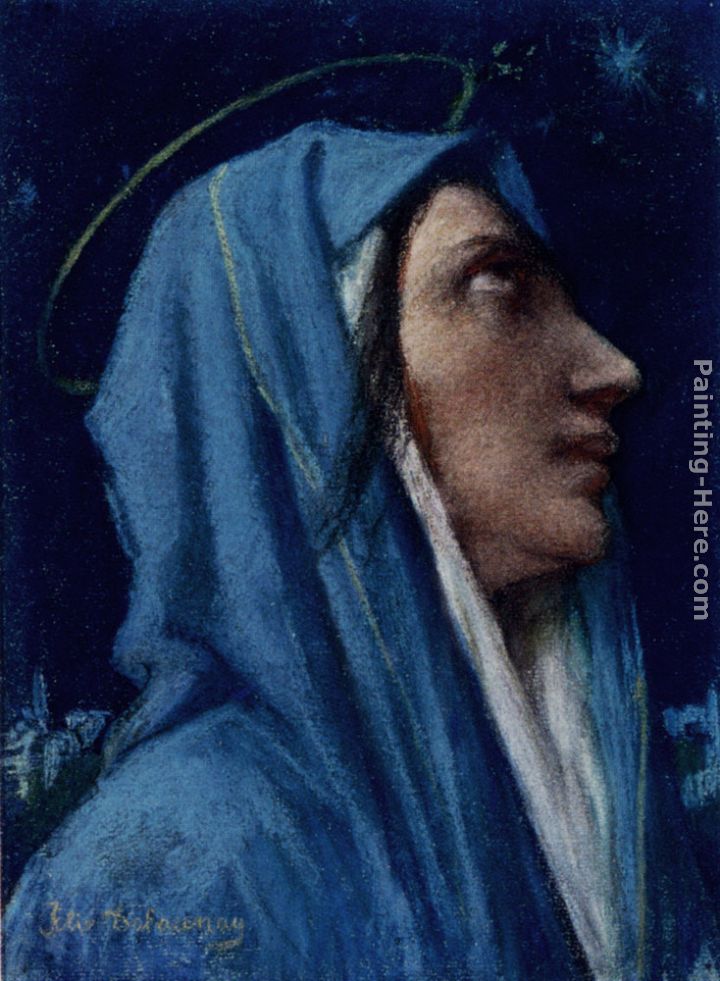 The Virgin Crowned painting - Jules-Elie Delauney The Virgin Crowned art painting